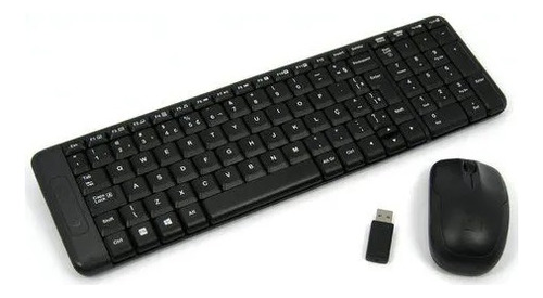 Kit Teclado E Mouse Logitech Wireless Combo Mk220 Preto 