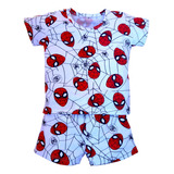 Pijama Conjunto Estampado Infantil Algodão Manga Curta Leve