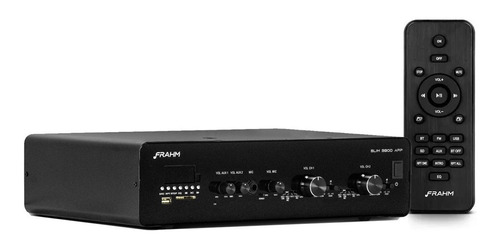 Amplificador Receiver Para Som Ambiente Frahm Slim 3900 Bt Cor Preto Potência De Saída Rms 300 W