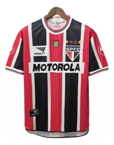 Camisa São Paulo Retro Listrada Penalty 2000 Pronta Entrega
