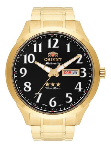 Relógio Masculino Orient Automático 3 Estrelas 469gp074fp2kx