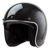 Casco Hawk 721 Abierto Negro Brillo En Teo Motos