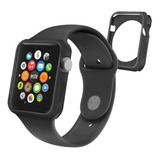 Kit Funda Silicona + Lamina 3d Para Apple Watch Todas Series