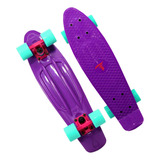 Skate Traxart Mini Cruiser Plástico Cor Das Rodas Roxo - Azul