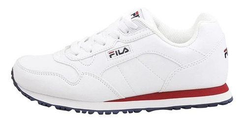 Tenis Original Fila Cress Blanco Rojo Dama 5km00004-125