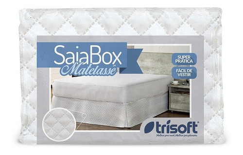 Saia Box Solteiro Matelassê Super Prática Trisoft