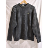 Sweater Lacoste Original Talle 9 Color Negro 