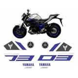 Kit Adesivo Yamaha Mt03 Mt 03 Tanque E Lateral Moto Branca Cor Mt03 Branca