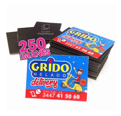 250 Imanes Publicitarios Laminado Brillo 7x5 Cm