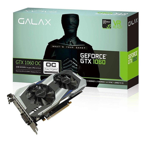 Placa De Vídeo Nvidia Galax Geforce Gtx 1060 Oc 6gb