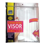 Cortina Box Vinil C/ Visor Banheiro Resistente 1,35m X 2,00m