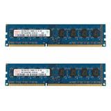 Memória Pc Desktop Hynix 4gb (2x2gb) Pc3 10600u Ddr3 1333mhz