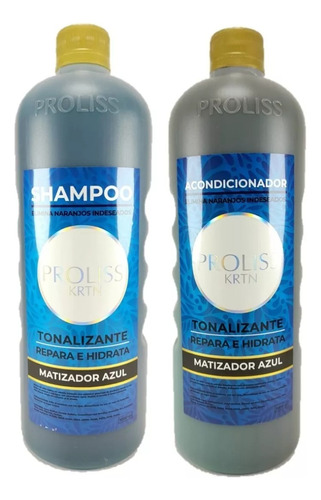 Shampoo + Acondicionador Matizador Azul - Proliss
