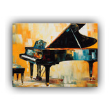 75x50cm Decorativo Lienzo Minimalista Piano Cola Flores