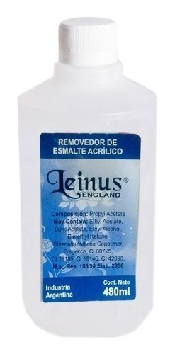 Removedor Esmaltado Semipermanentes Uñas Leinus 500ml X3