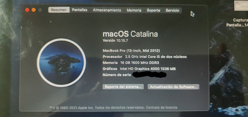 Macbook Pro 2012 512 Ssd 12 Gb 