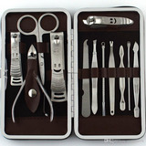 Set De 11 Piezas Corta Uña Manicure Pedicure Unisex Estuche