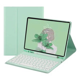 Funda Con Teclado Marca Qiyibocase/ Para iPad 10 / Mint