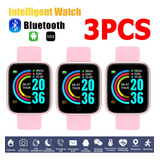 A 3pcs Hombres Reloj Inteligente Reloj Mujer For Android Ios