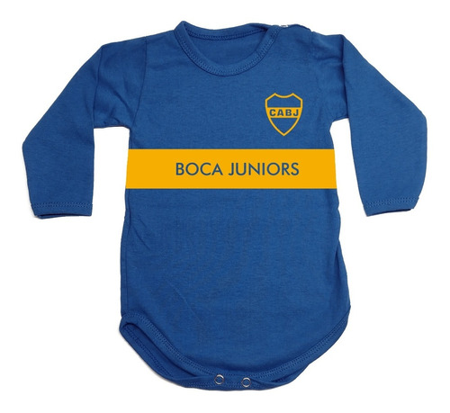 Body Bebe 10 Azul Algodon Boca Juniors Nombre Personalizado