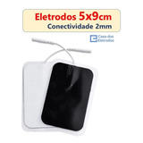 4 Eletrodos Adesivos Fisioterapia Tens 5x9cm Plug 2mm