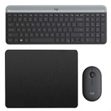 Combo Inalámbrico Logitech Mk470 + Pad Mouse Small (25x21cm)