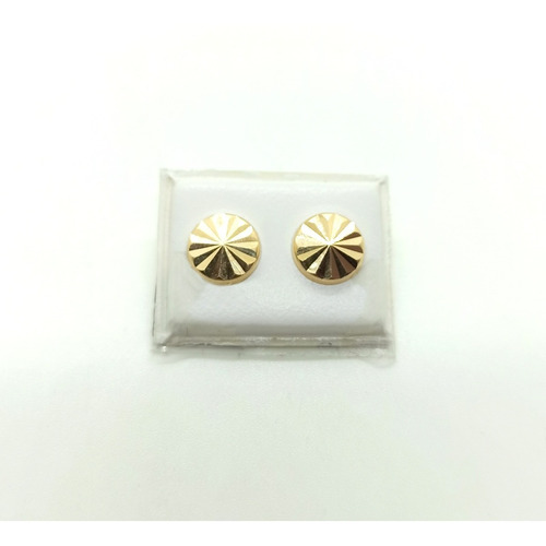 Aros De Oro 18k Facetados Paragüitas 1,1gr 8mm