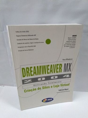 Livro Dreamweaver Mx 2004: Criação De Sites E Loja Virtual