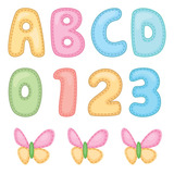 Adesivo De Parede Infantil Alfabeto Borboletas Números 295