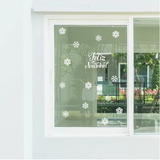 Vinil Decorativo Navidad Copos De Nieve Ventana 