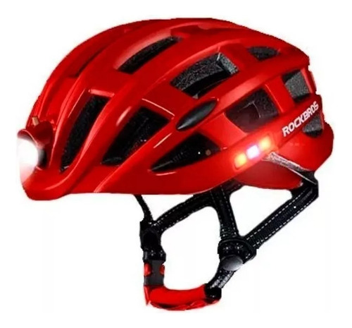 Casco Con Luz Led Integrada 200 Lúmenes Recargable Rockbros