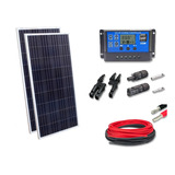 Kit Painel Placa Energia Solar 2x155w Motor Home 12/24 Volts