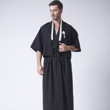 Vestido Kimono Para Hombre, Bata De Baño Tipo Kimono Cos Clo