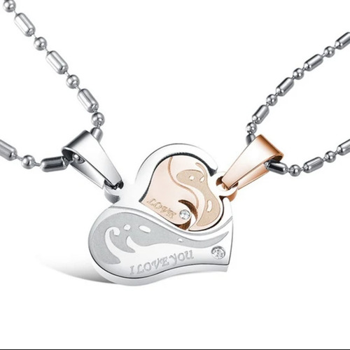 Collar De Corazon Para Parejas Novios Amistad