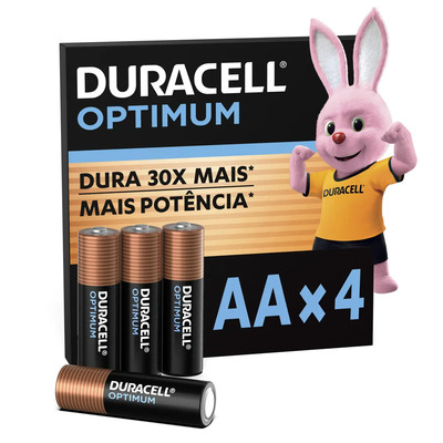 Pilha Optimum Aa Pequena Duracell Com 4 Unidades | MercadoLivre