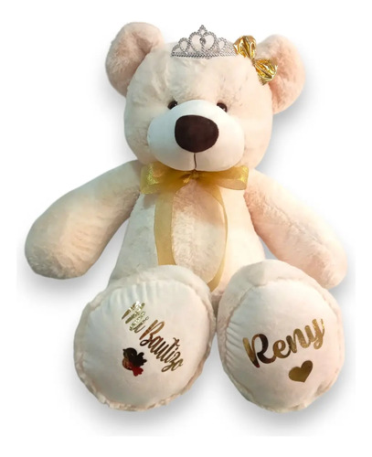 Oso Peluche Centro De Mesa Bautizo Baby Shower Personalizado