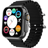 Smartwatch Reloj Inteligente Jd Praga 1.91 Negro + Malla Adicional Bluetooth Llamadas Spo2 Presión Arterial Múltiples Modos Deportivos