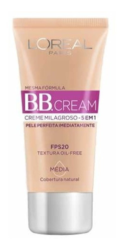 Loreal Bb Cream 5 Em 1 Fps 20 Média 30ml C/nota