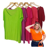 T-shirt Blusa Podrinha Plus Size Moda Neon G1 G2 G3 G4 Extra