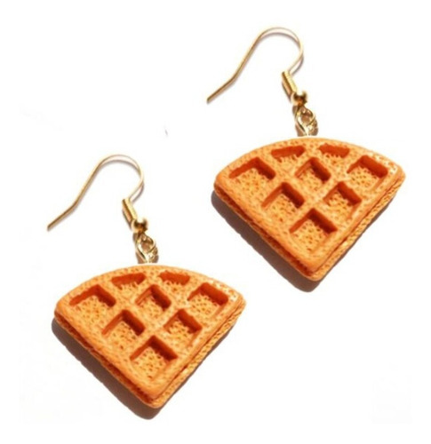 Waffle Aretes Resina Figuras Varios Pendientes Oreja