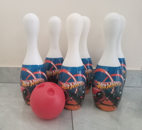 Juego De Bowling Hot Wheels Para Niños - 6 Pinos Y 1 Bola 