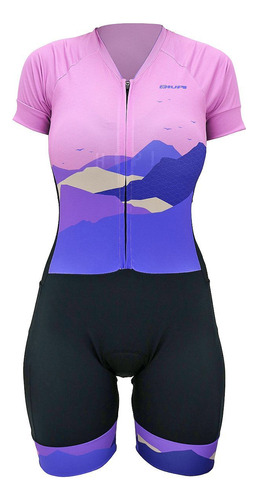 Macaquinho De Ciclismo Hupi The Mountains Roxo