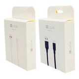 Paq 10 Cables 1hora Combinados Para iPhone V8 Tipo C Mayoreo