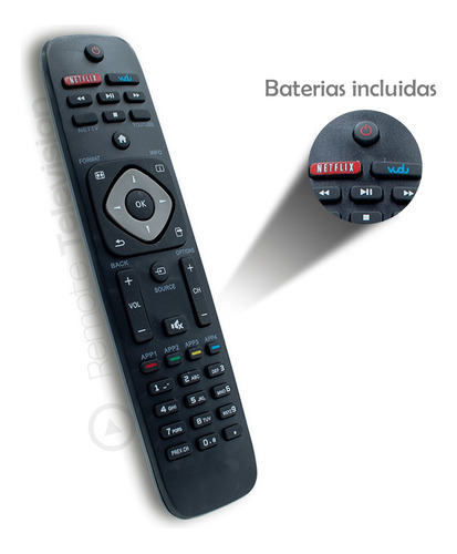 Control Remoto Phillips Smart Con Netflix + Pilas