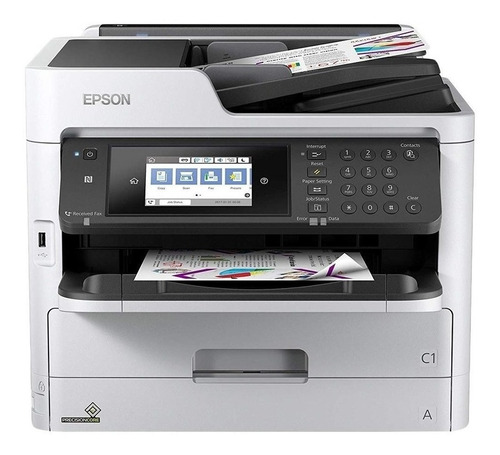 Impresora A Color Multifunción Epson Workforce Pro Wf-c5790 Con Wifi Blanca Y Negra 100v/240v