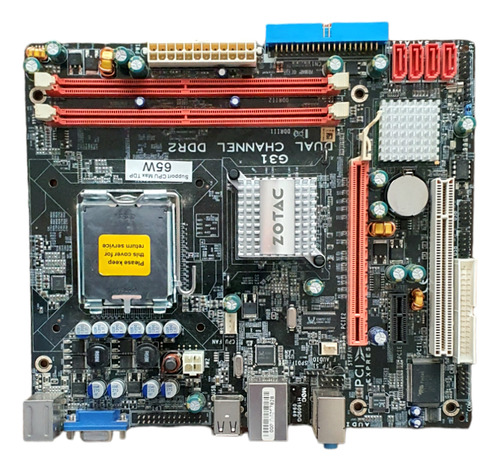 Placa Mother Zotac G31 P/reparar Leer 