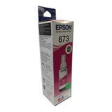 Botella Tinta Epson T673 Magenta Original Para L800