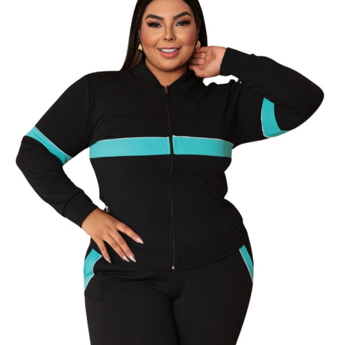 Conjunto Feminino Crepe Plus Size Faixa Premium Confortável