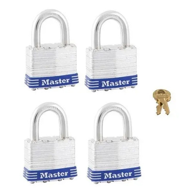 Juego De 4 Candados Master Laminado - 3008espd | Meses sin interés