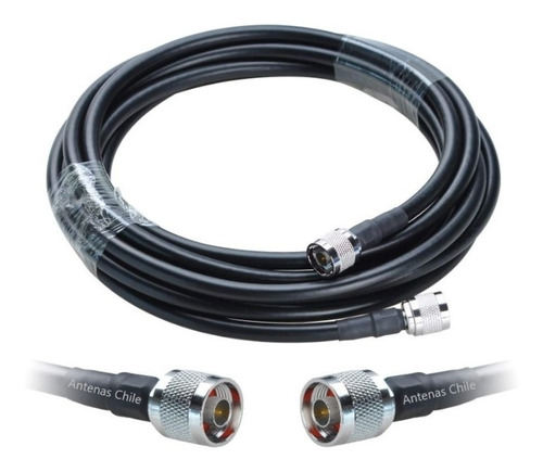 10 Metros Cable Coaxial Rg8 Conectores Tipo N Pl259 Ohm